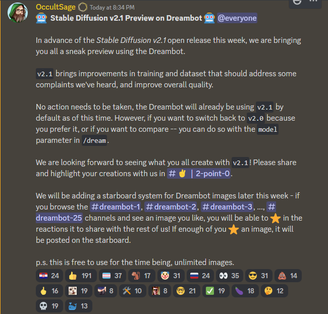 TomLikesRobots's tweet photo. Interesting. #stablediffusion 2.1 coming this week. I guess this is what Emad meant when he said that the release rate would speed up now that the legal stuff is out of the way. Good to see. https://t.co/jFPFUgOY5D