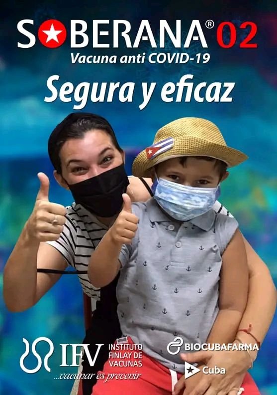 Después del riguroso estudio post-vacunación con el esquema heterólogo de 2 dosis de #Soberana02 + 1 de #SoberanaPlus,se pudo determinar que la efectividad en la prevención de la enfermedad sintomática COVID-19 en niños de 2 a 5 años, fue de un 90,1 %.
#CubaPorLaVida