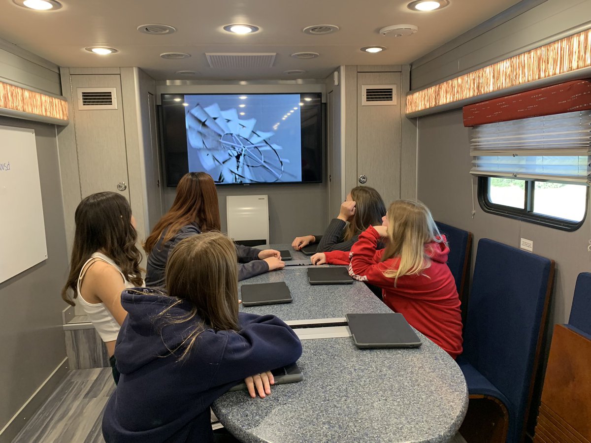 DillonWhisman's tweet image. A perfect day to kick off #CSEdWeek2022 with a visit from the @stvrainnovation mobile lab! Students engaged with computer science through AR apps and exploring programming with Sphero RVRs. A big thank you to Evan, @OwenWillisIC, and @MrColinRickman for making this day possible!