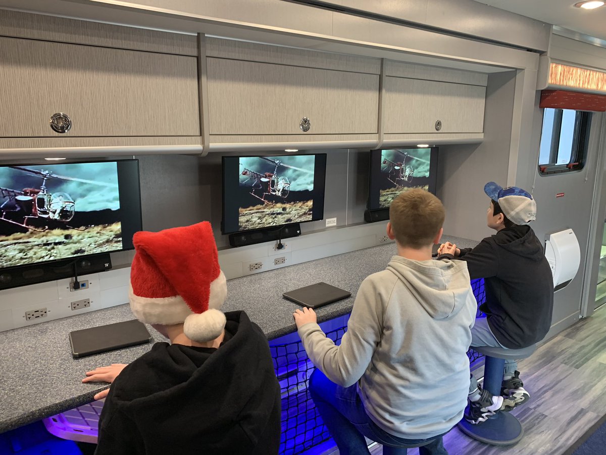 DillonWhisman's tweet image. A perfect day to kick off #CSEdWeek2022 with a visit from the @stvrainnovation mobile lab! Students engaged with computer science through AR apps and exploring programming with Sphero RVRs. A big thank you to Evan, @OwenWillisIC, and @MrColinRickman for making this day possible!