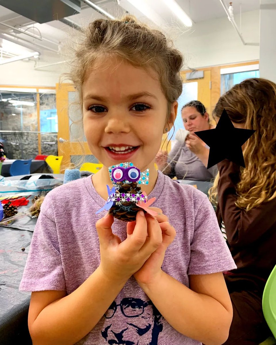 TettCentre's tweet photo. Join us for the final two sessions of Kids Creativity Club in 2022! Saturdays, December 10 + 17, 10AM–12PM.

📸: Participants and their pinecone owls photographed by Meghan Wartman at her Kids Creativity Club session last month.

https://t.co/0H3jnyu6dU https://t.co/xcae8wg7xq