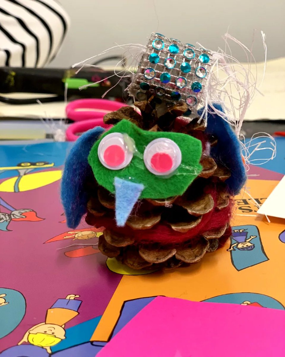 TettCentre's tweet photo. Join us for the final two sessions of Kids Creativity Club in 2022! Saturdays, December 10 + 17, 10AM–12PM.

📸: Participants and their pinecone owls photographed by Meghan Wartman at her Kids Creativity Club session last month.

https://t.co/0H3jnyu6dU https://t.co/xcae8wg7xq