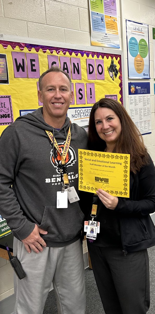 Celebrating DeLand Middles SEL Staff Member of the Month, Mrs Arico-Jones!!!😎