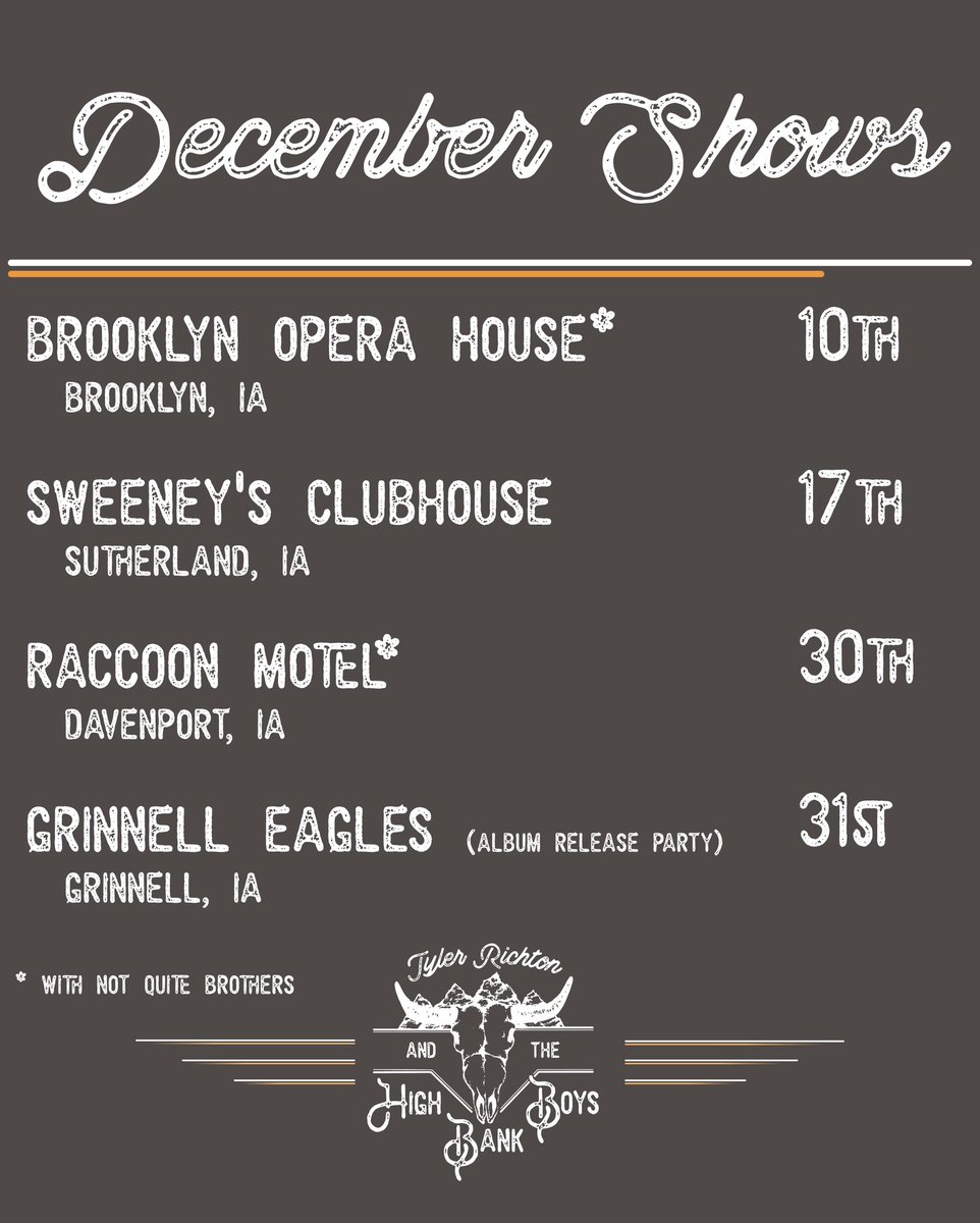 tylerrichtonhbb's tweet photo. Ho-ho-how ‘bout this show lineup 🎅🏼 https://t.co/TMMqt5kkrt