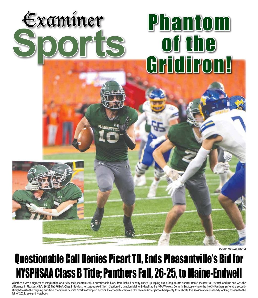 It's entirely possible that <a href="/Pville_football/">Pville Football</a> was robbed of its 2nd <a href="/NYSPHSAA/">NYSPHSAA</a> Class B title with a questionable 4thQ phantom penalty going against the Panthers but as per the norm they took the high road. Me? Yeah, not so much! <a href="/ExaminerMedia/">Examiner Media</a> on newsstands tomorrow.