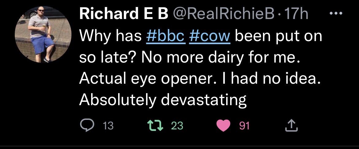 bennymaloneUK's tweet image. Some reactions to Cow shown on BBC 2 last night. When people see what we are advocating against
