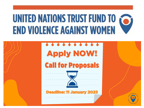 RaisingVoices's tweet photo. Are you a civil society-led, values-driven initiative to end violence against women and girls? @UNTrustFundEVAW is seeking proposals on initiatives to #EndVAWG for three-year grants. 

Apply here: https://t.co/0vsL8aMlkC 

Deadline is: 11 January 2023 https://t.co/ukV6NqBzGc