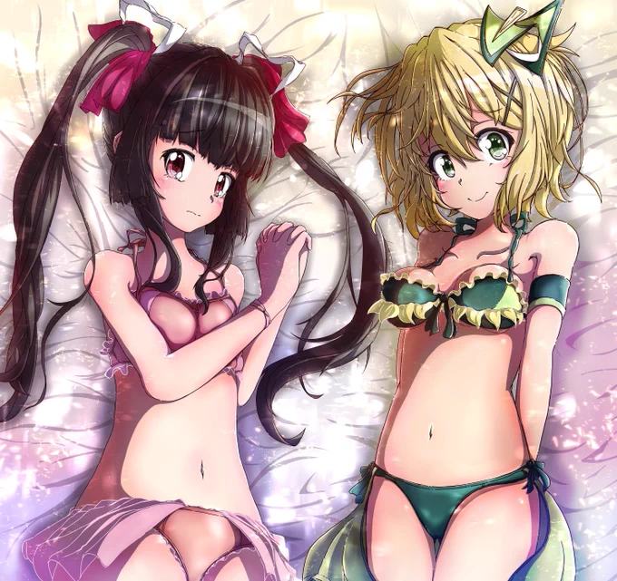 『切歌×調やわらかユニゾン』 #pixiv  #symphogear #シンフォギア #暁切歌 #月読調  #百合 #イラスト 
