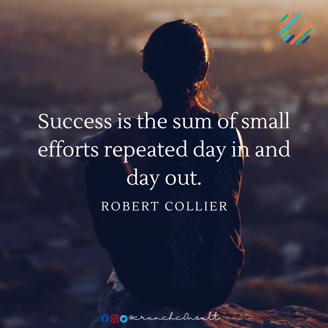 crunchc0nsult's tweet image. Happy Monday! Few more weeks to wrap-up this year. Did you take that important step you've been wanting to do? Make it happen. 

Success is the sum of small efforts repeated day in and day out.

#WeCrunchNumbers #CrunchConsulting
