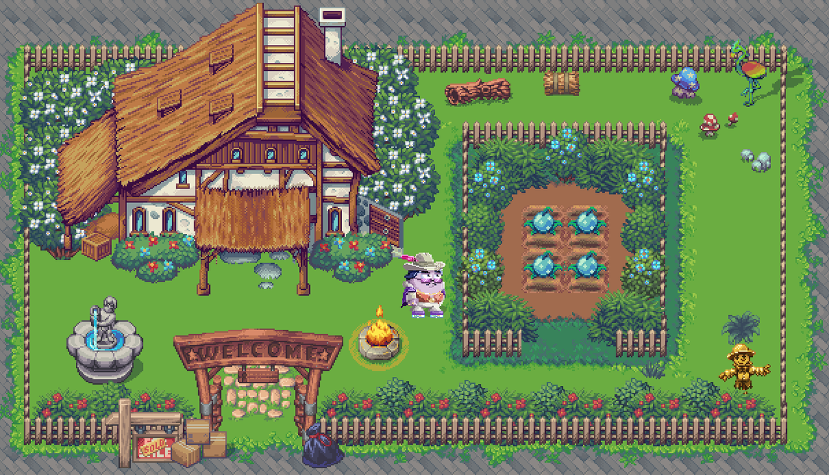The_Lunartics's tweet photo. PimpTic Has entered the Metaverse!

Lunartics holders can now play as PimpTic in 
@pixels_online

Just connect your wallet, create an avatar, then click on your character to select an nft avatar!

See you on the farm, Tics! https://t.co/ccuxasVEz0