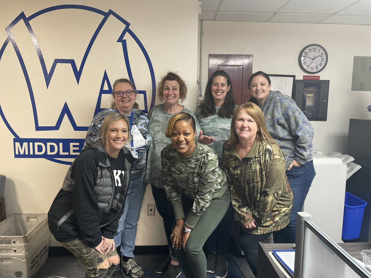 Camouflage Day! #SpiritWeekDay1 <a href="/WAMBraves/">Western Alamance Middle School</a>