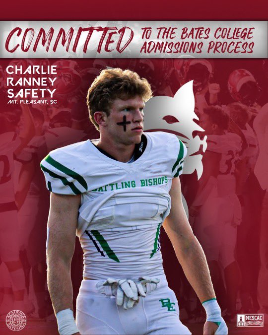Charlie Ranney (@charlieranney) on Twitter photo Blessed to announce my commitment to the Admissions Process at Bates College!! <a href="/Bates_Football/">Bates Football</a> <a href="/Cats_CoachCoyne/">Coach Coyne</a> <a href="/CoachJirgl/">Ryan Jirgl</a> @CoachABelnavis <a href="/coachmcthompson/">Mitchell Thompson</a> <a href="/JamesMayden/">Coach James Mayden</a> Thankful for everyone who has supported me on my journey! Let’s Work! #ROLLCats Blessed to announce my commitment to the Admissions Process at Bates College!! <a href="/Bates_Football/">Bates Football</a> <a href="/Cats_CoachCoyne/">Coach Coyne</a> <a href="/CoachJirgl/">Ryan Jirgl</a> @CoachABelnavis <a href="/coachmcthompson/">Mitchell Thompson</a> <a href="/JamesMayden/">Coach James Mayden</a> Thankful for everyone who has supported me on my journey! Let’s Work! #ROLLCats