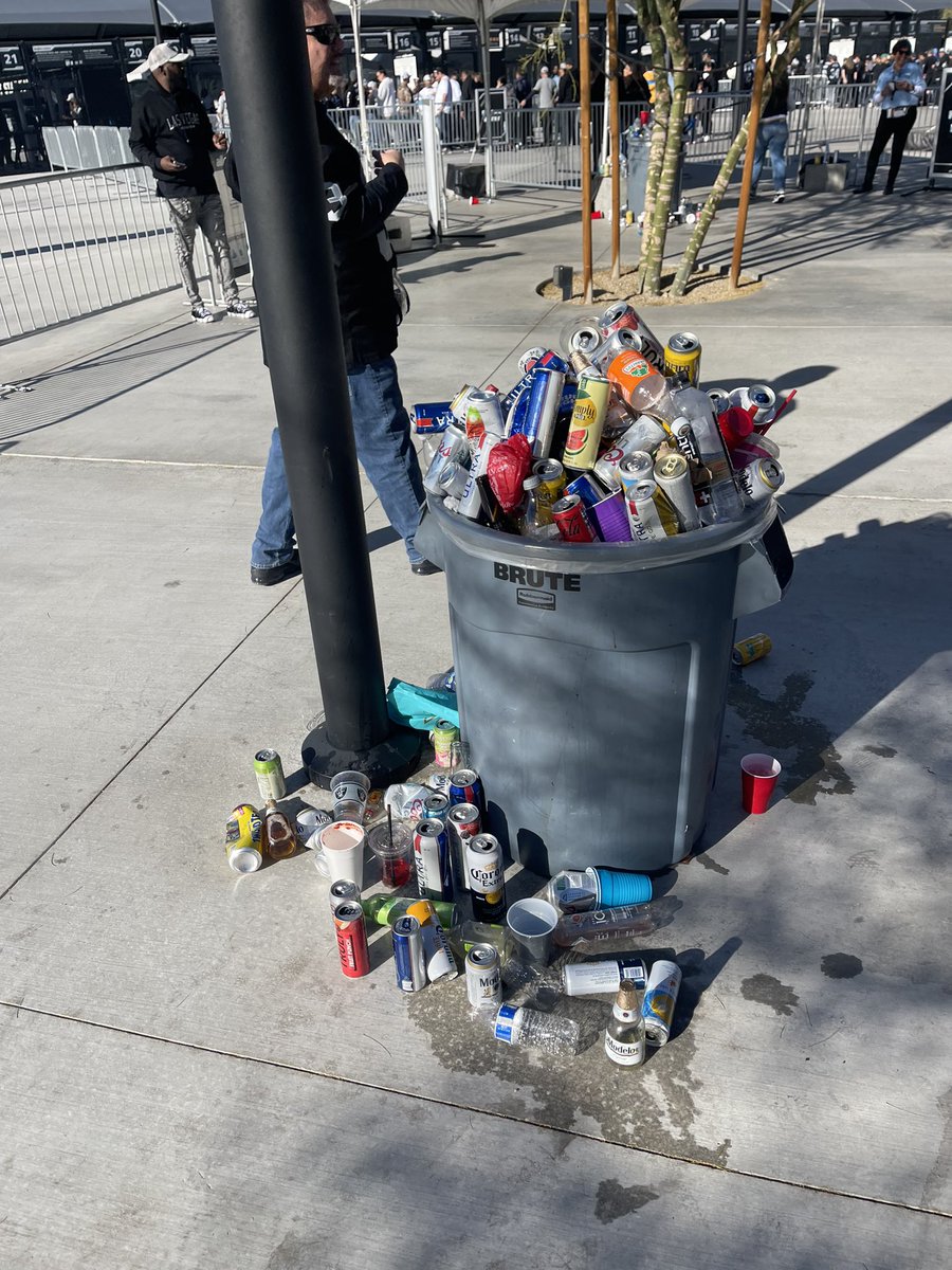 .<a href="/AllegiantStadm/">Allegiant Stadium</a> With all the fans at the Raider game on Sunday it was pretty embarrassing for the tourists to see all the trash around the trash cans on the ground also not enough porta potties. For the parking prices over $100.00 accomodate. <a href="/PapaZuni/">Anthony Zuniga</a> <a href="/davidcooo/">David Contreras</a>