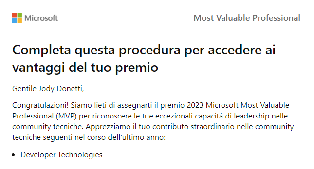 I don't know what to say, honestly was not expecting this 😳
Let's just hope I'll be worth it.

Thanks <a href="/Microsoft/">Microsoft</a> , thanks <a href="/MVPAward/">Microsoft MVP Communities</a> 🎉

#MicrosoftMVP #MVPBuzz