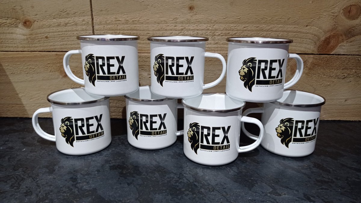Our white campers came out an absolute dream for @RexDetail. The quality of the logo and the sharp print onto the mugs makes it one of our favourites this year for sure. 

#rexdetail #carvalet #cardetail #cardetailing #muglife #mugmerch #keepitlocal