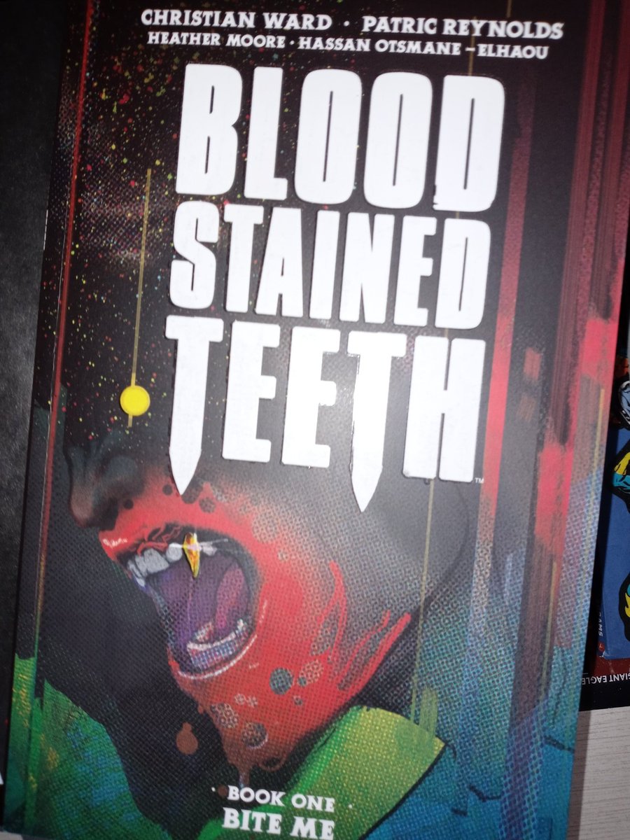 devastation79's tweet photo. finished #BloodStainedTeeth vol.1 pretty good...different for a #vamp comic. 8/10 definitely recommend.
#comicbooks #readstuff https://t.co/LSTPmGbqCd