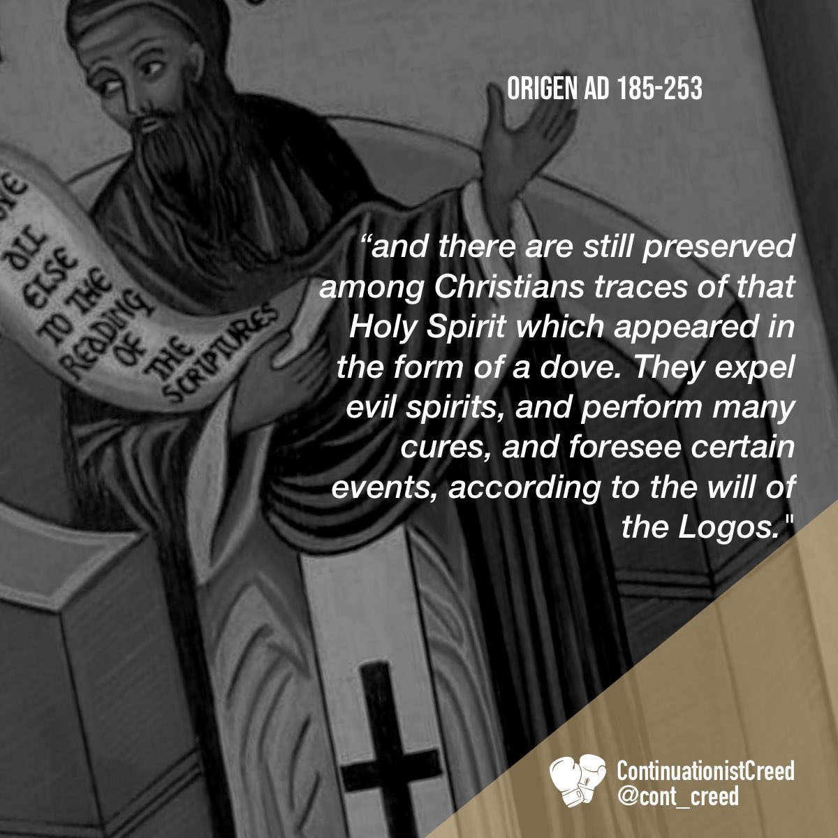 cont_creed's tweet photo. The gifts ceased with the apostles you say…hmmm. The early church didn’t get the memo. https://t.co/Ggpn9BNfuY