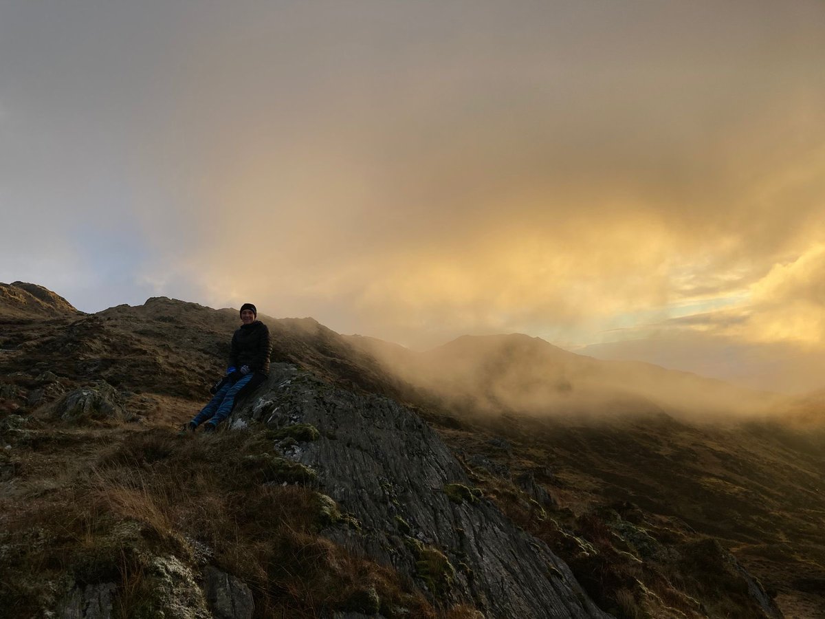 Ansomcneish's tweet photo. Great run up Ben Venue on Sunday morning. Incredible lights on the mountains and first signs of snow ❄️ Best way to de stress and feel ready for the week ahead #wellbeingweekend https://t.co/Bke31YCQyi