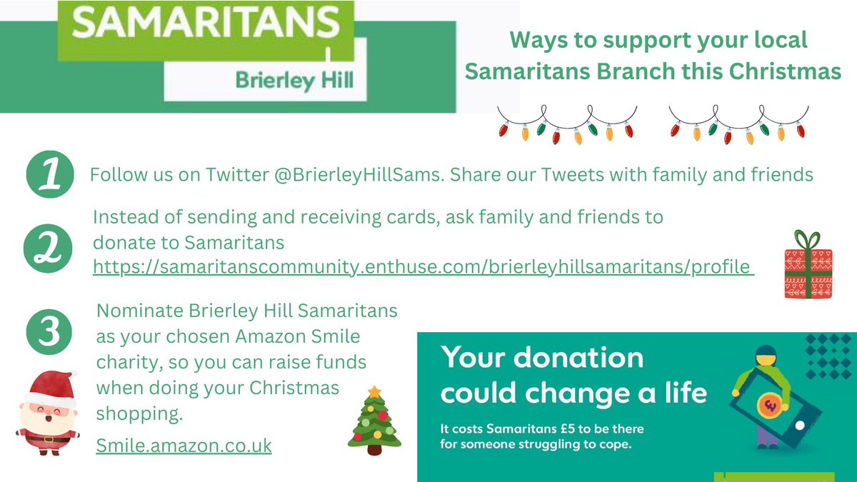 Can you help us this Christmas please? It’s easier than you might think 🤔 <a href="/BrierleyHillSam/">Brierley Hill Samaritans</a>