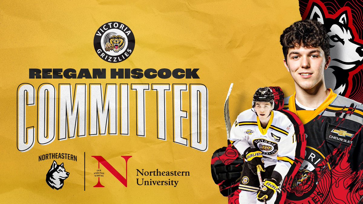 BCHLGrizzlies's tweet image. Anotha One ✍️💰

Our biggest congratulations go out to Reegan Hiscock on his recent commit to play at Northeastern! 

The Grizz family couldn’t be more proud of him!

#commit #commitment #committed #commited #uni #university #ncaa #ncaahockey #hockey #hockeylife #grizzlies