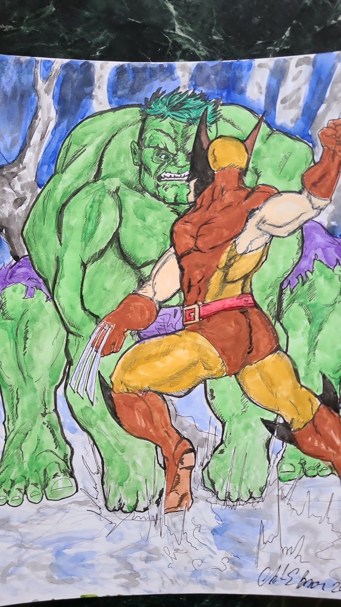 So, trying to get a shop going for my various fan art and ceramics.  This one, "Wolvie vs Hulk" is for sale here. etsy.com/listing/136325…
Decent X-Mas gift for a fan with space on their walls.

#xmen #Xmas #Hulk #Marvel #marvelcomics #MarvelsAvengers #fanart #artforsale