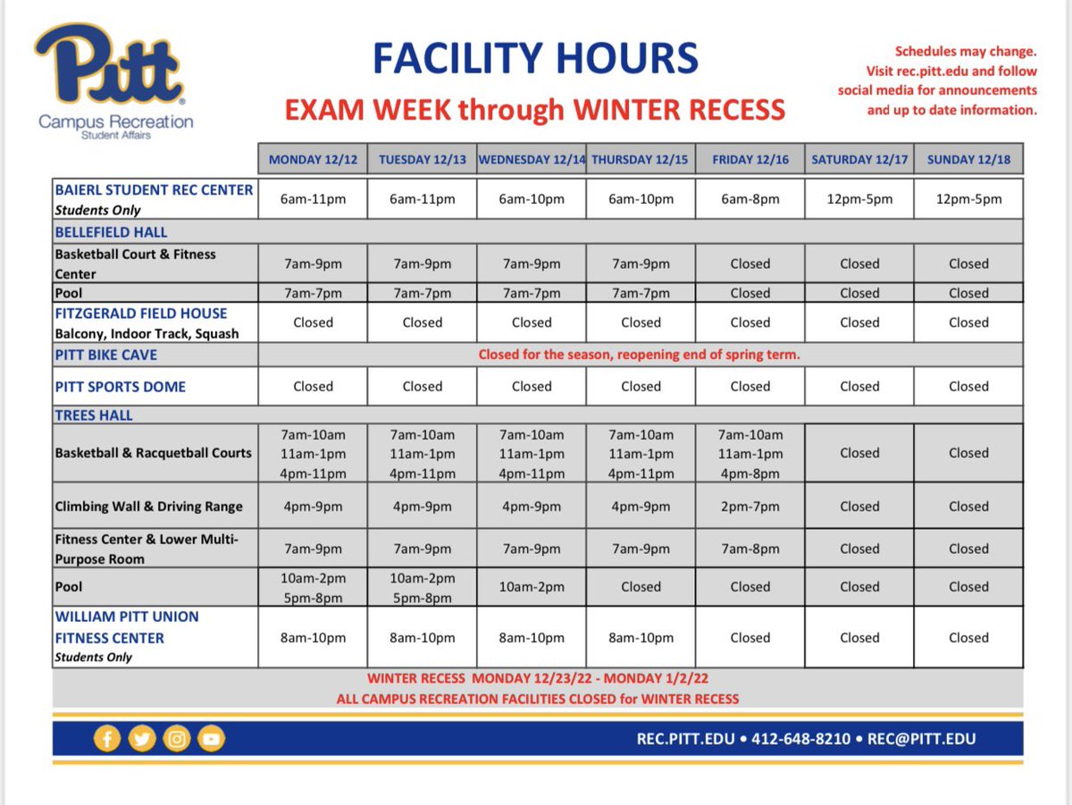 Pitt Campus Recreation tweet media