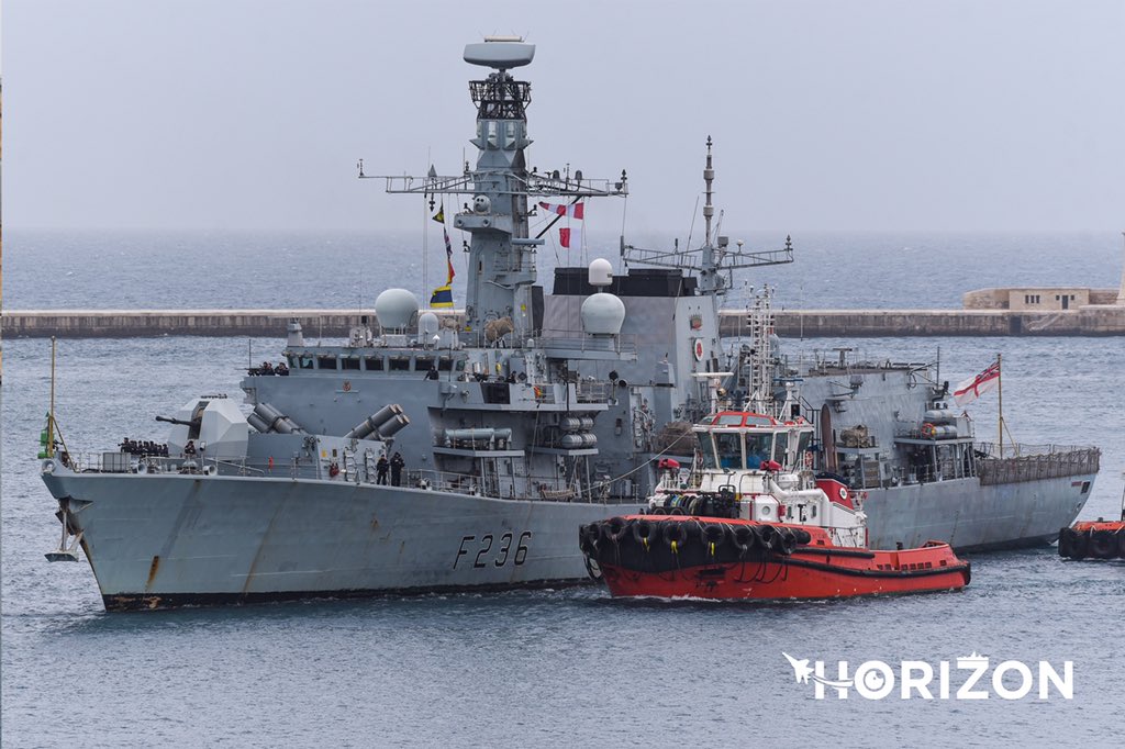 .@HMSMontrose arrived in Valletta, 🇲🇹Malta yesterday as she makes her way home from 4 years based in the Gulf. Via @HorizonMalta