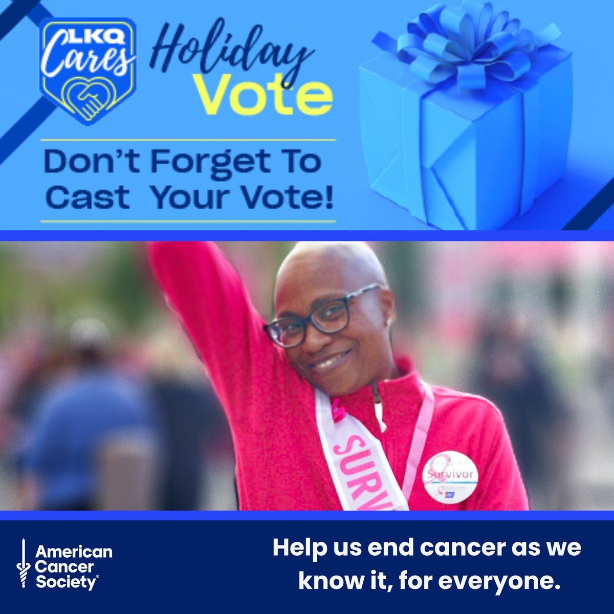 ACSKentucky's tweet photo. TODAY IS THE LAST DAY &amp; WE NEED YOUR VOTE.

LKQ is donating $1,000,000 to 10 great non-profits. Vote for ACS by voting at the link below. 

https://t.co/5jRHJN7H5g

Please share and help the American Cancer Society end cancer as we know it, for everyone. https://t.co/qmgiOh1ZWx