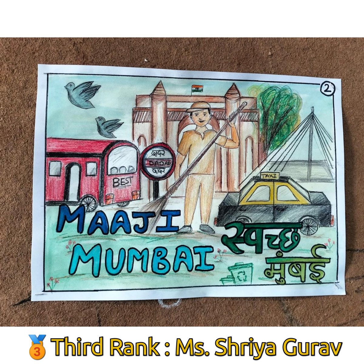 nss_llrc's tweet photo. Our NSS UNIT of Lala Lajpatrai College participate in poster making competition organised by Guru Nanak khalsa college, Matunga on 19th December 2022. 3 volunteers were participated from our College From that Ms. Shriya Gurav received 3rd Rank🥉in the competition @ConnectingNss https://t.co/nBxQSECtYr