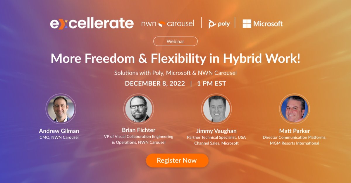 ChrisPoe's tweet image. FREEDOM to choose where and how you work!

Register &amp;amp; attend our next eXcellerate webinar for a chance to
win a Poly 15 camera  for your Home Office or Focus Room!
nwncarousel.com/event/exceller… bit.ly/3F1p2Zb