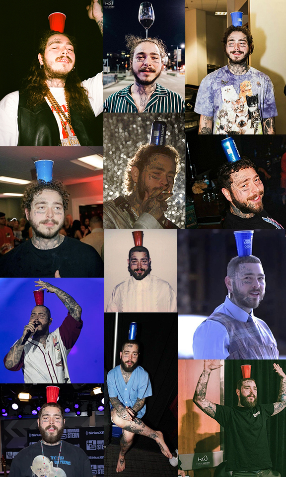 NayNay_0802's tweet photo. Just a collage, I  made, of Posty doing his balancing act.   @PostMalone https://t.co/KieLwOLsvm
