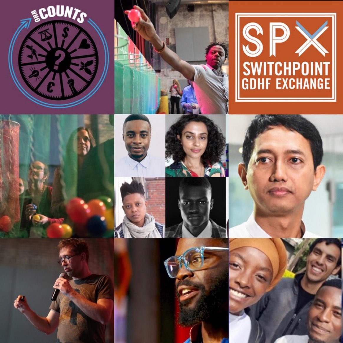 SwitchPointIdea's tweet photo. 10 speakers/performers/presenters/ 1 musical artist & a 17 hoop basketball game in one hour. @SwitchPointIdea « Who Counts? » is coming to @The_GDHN Dec 5 at 4. Don’t miss it. Presented by @IntraHealth w #SwitchPoint #FutureLeague support from @GlobalFund https://t.co/VkyGt1bSAt https://t.co/E7yxI7LZ5k