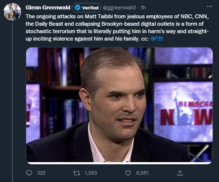 The Serfs on Twitter: "Matt Taibbi being ridiculed online for being