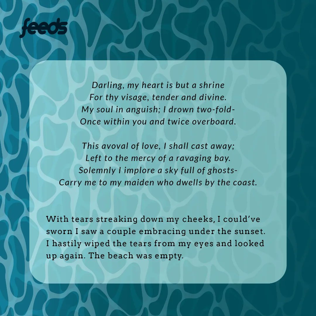 feedsnitt's tweet photo. An unfulfilled final yearning lost at sea, only to be discovered decades later - the Seafarers Sendoff brings us the tragic tale of two lovers. A piece by Nandana and Sanjai. https://t.co/cJMrCKaHmD