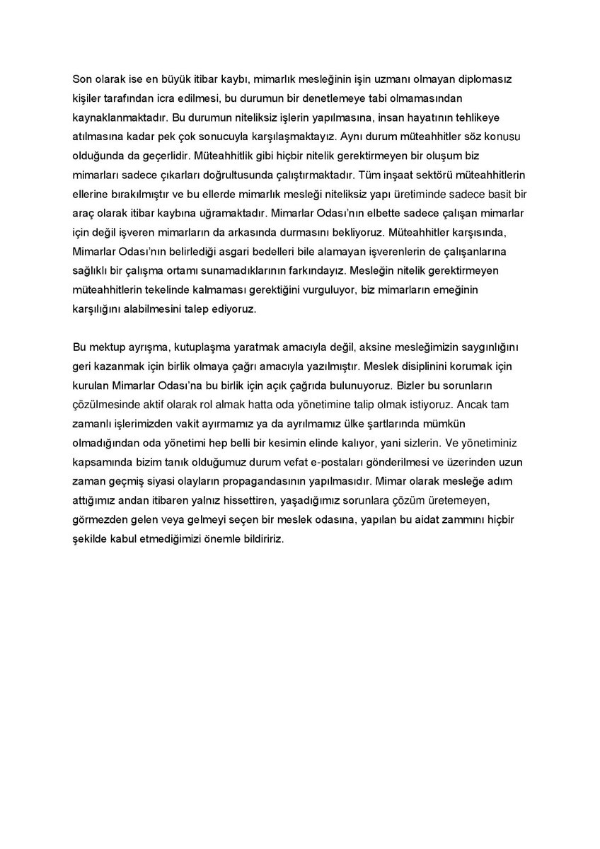 #mimarlarodasınamektup