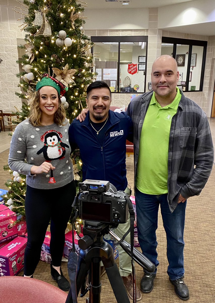 Behind the scenes with @emilymaeheller @sportsguyjose for @SpecNewsSA preview of Dec. 10 @MissionProWres show benefiting @salarmysatx. #mpwsilverbells2 Tickets: MissionProWrestling.com