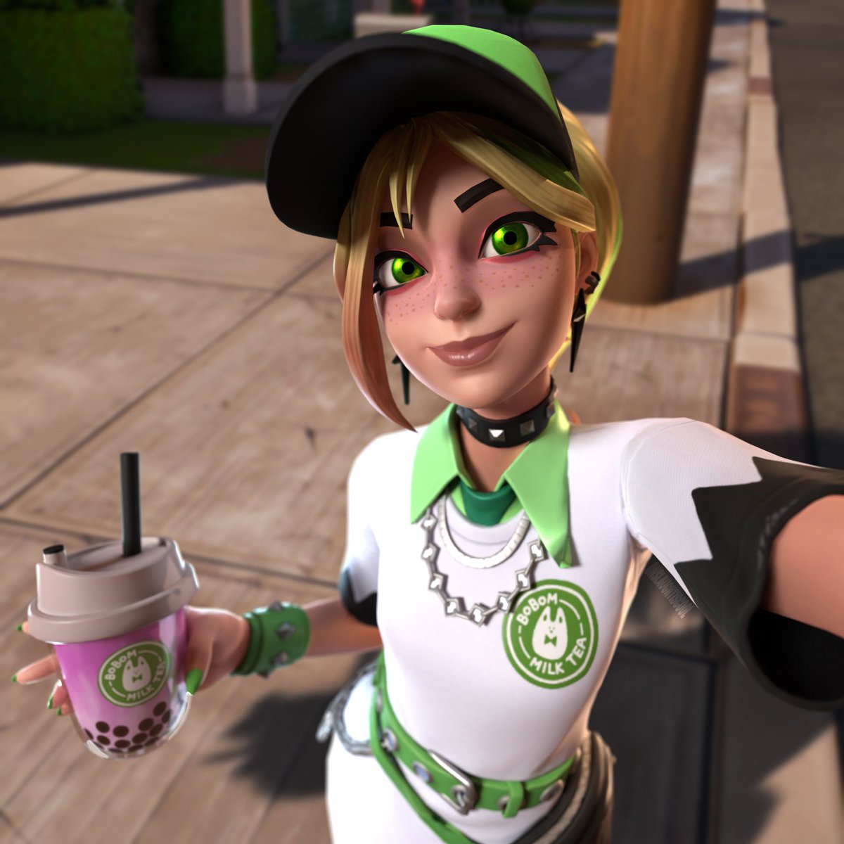 onslaughtiscool's tweet photo. Just on her way home after work. #FortniteArt https://t.co/4E4dVIyVes