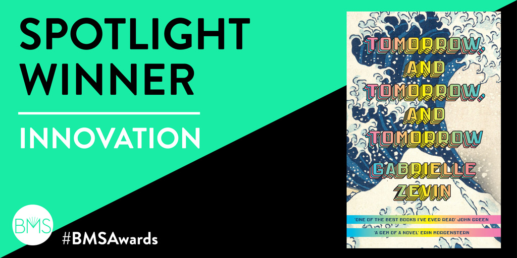 Congratulations also to the Winner of the Spotlight Award for Innovation @trinort04 for #Tomorrowx3 – well done Katrina! @vintagebooks @PenguinUKbooks #BMSAwards