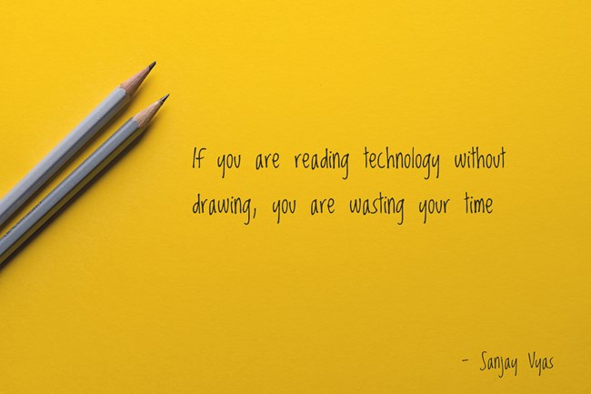 SanjayVyas's tweet photo. Human brain is NOT built for text.
While reading technical info, pick up a pencil and start doodling/drawing what you are reading.
Your brain will visualise, analyse, understand and remember the information for a very long time
#programming #digitalconceptvisuals https://t.co/uJG2mZrbw6