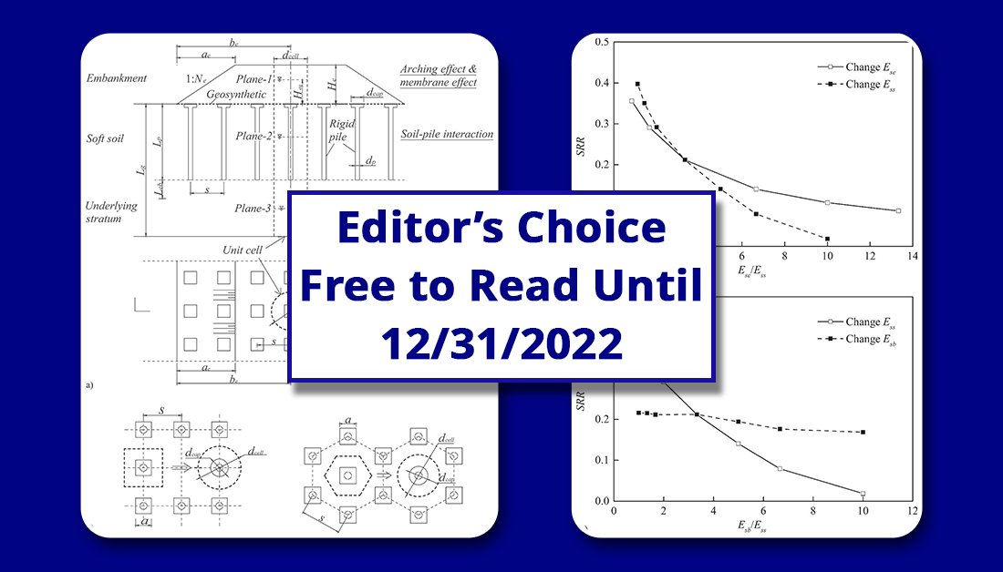 ASCEpublishing's tweet image. #WorldSoilDay This new #Geomechanics paper aims to present an integrated analytical model for geosynthetic-reinforced and pile-supported embankments. #SoftSoil @GeoInstitute ow.ly/RNgT50LVoNk