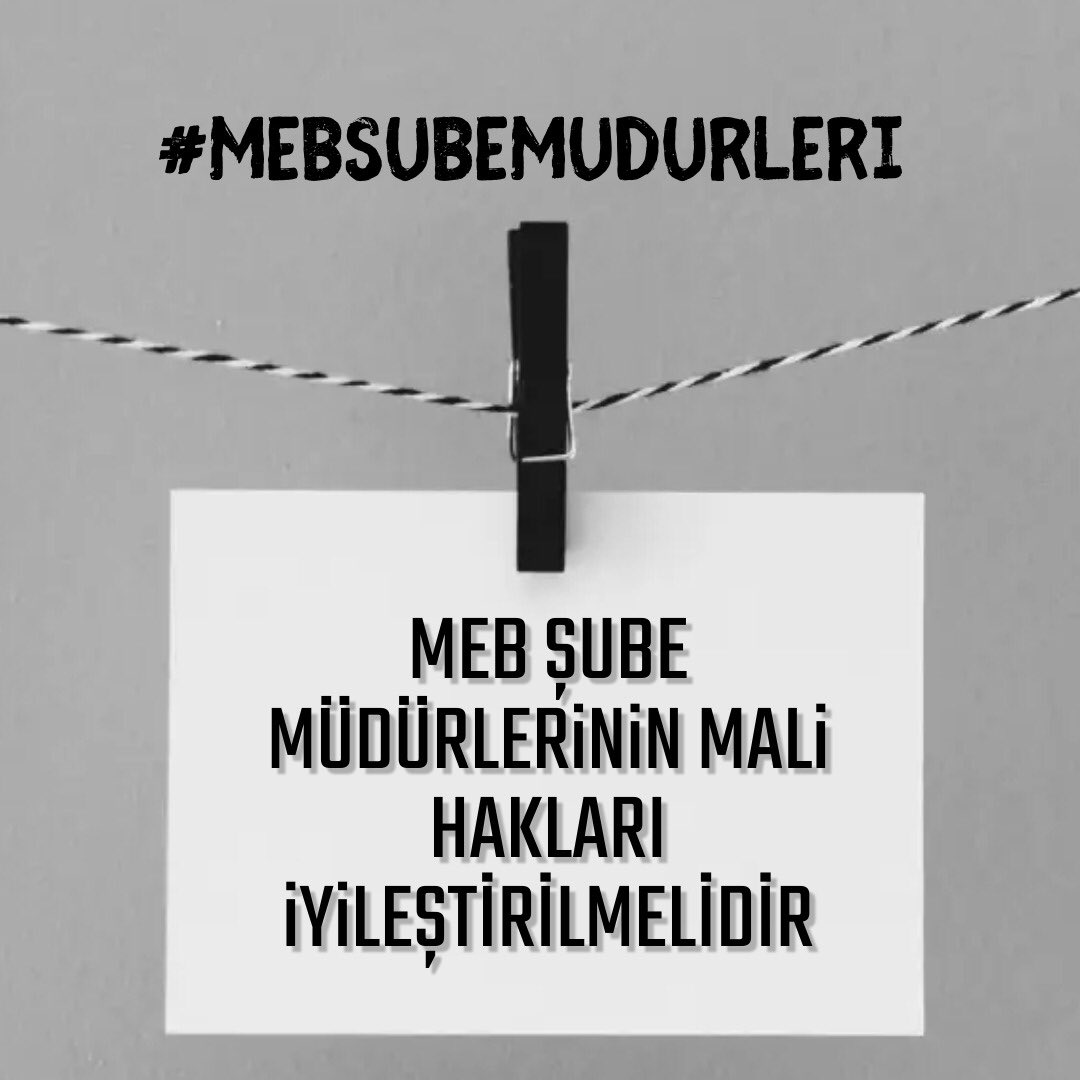 #MebSubeMudurleri