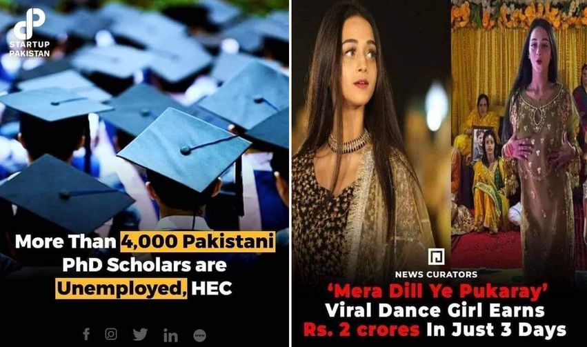 Helloadilshah's tweet image. Two different news in the same country