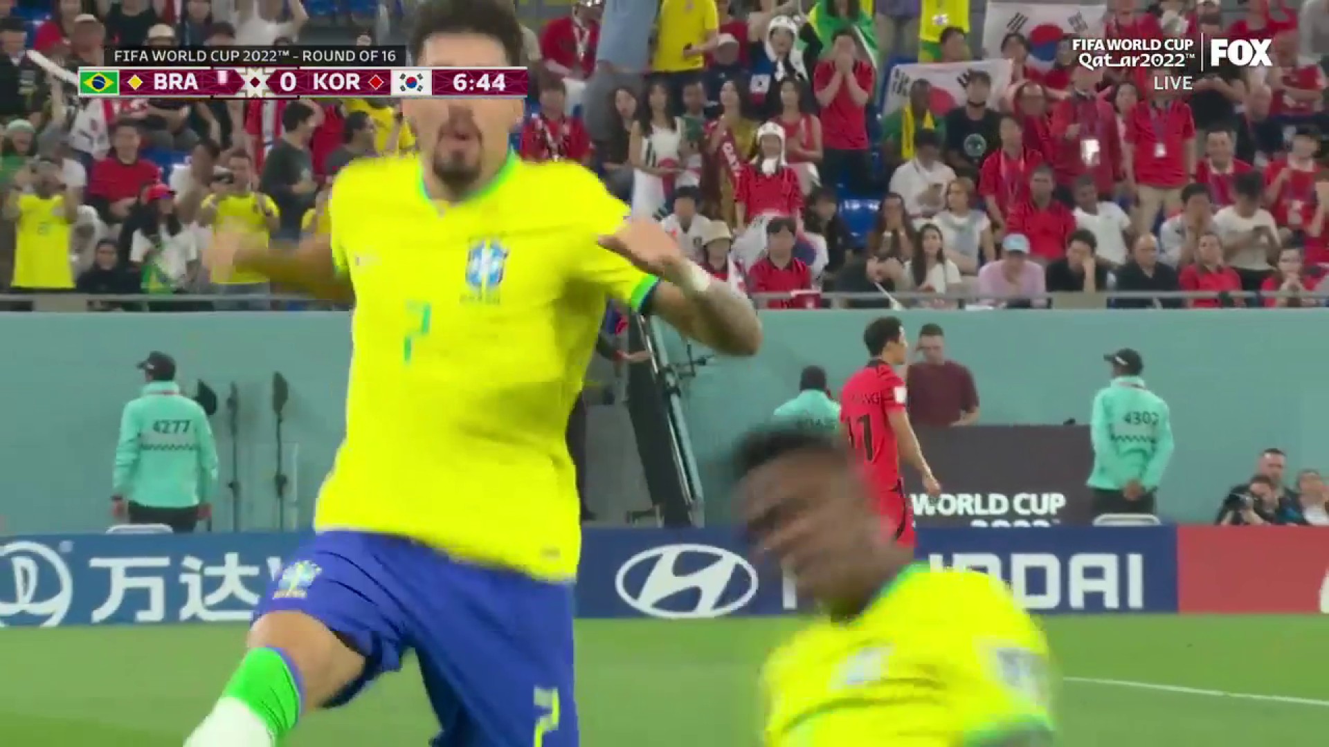 It took just 7 minutes for Brazil to take the lead ⚡️

Vinícius Júnior gives Brazil the lead 🇧🇷”