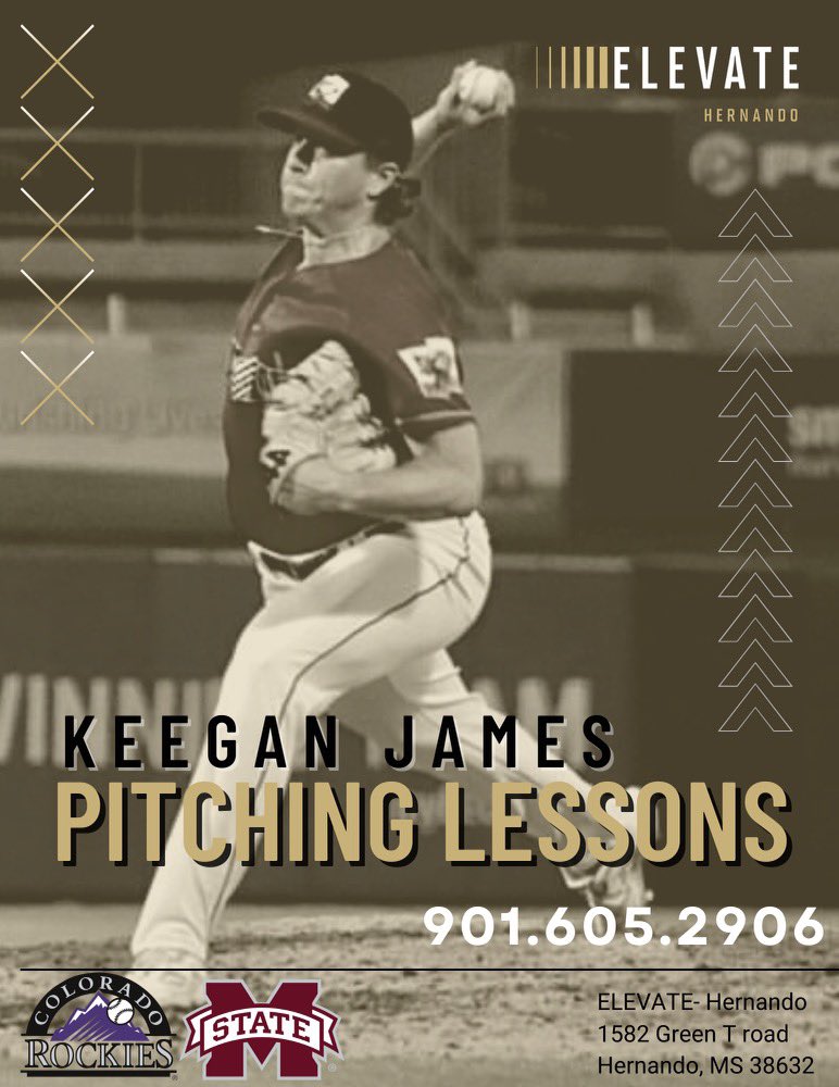 ‼️ CALLING ALL PITCHERS‼️ 
I’ll be giving pitching lessons at @elevatefacilities inside the @thegatoradefieldhouse located in Hernando, MS while I am home for the off season! If you have a pitcher interested or know someone who may be interested please share my information!