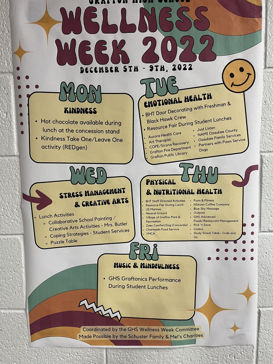 MikeKalina1's tweet photo. Wellness Week 2022 is off to a great start!  Thanks to Mel’s Charities and the Schuster Family for helping us make this week possible!! https://t.co/6gq8x6etJi