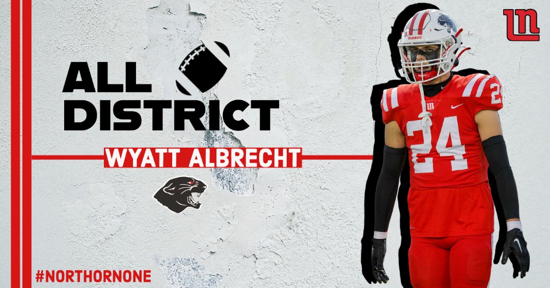 LNHSPantherFB's tweet photo. Congratulations! 

ALL-DISTRICT: 

#24 Wyatt Albrecht - Sr. LB/H

#NorthOrNone https://t.co/SwUkQ3Ea0y