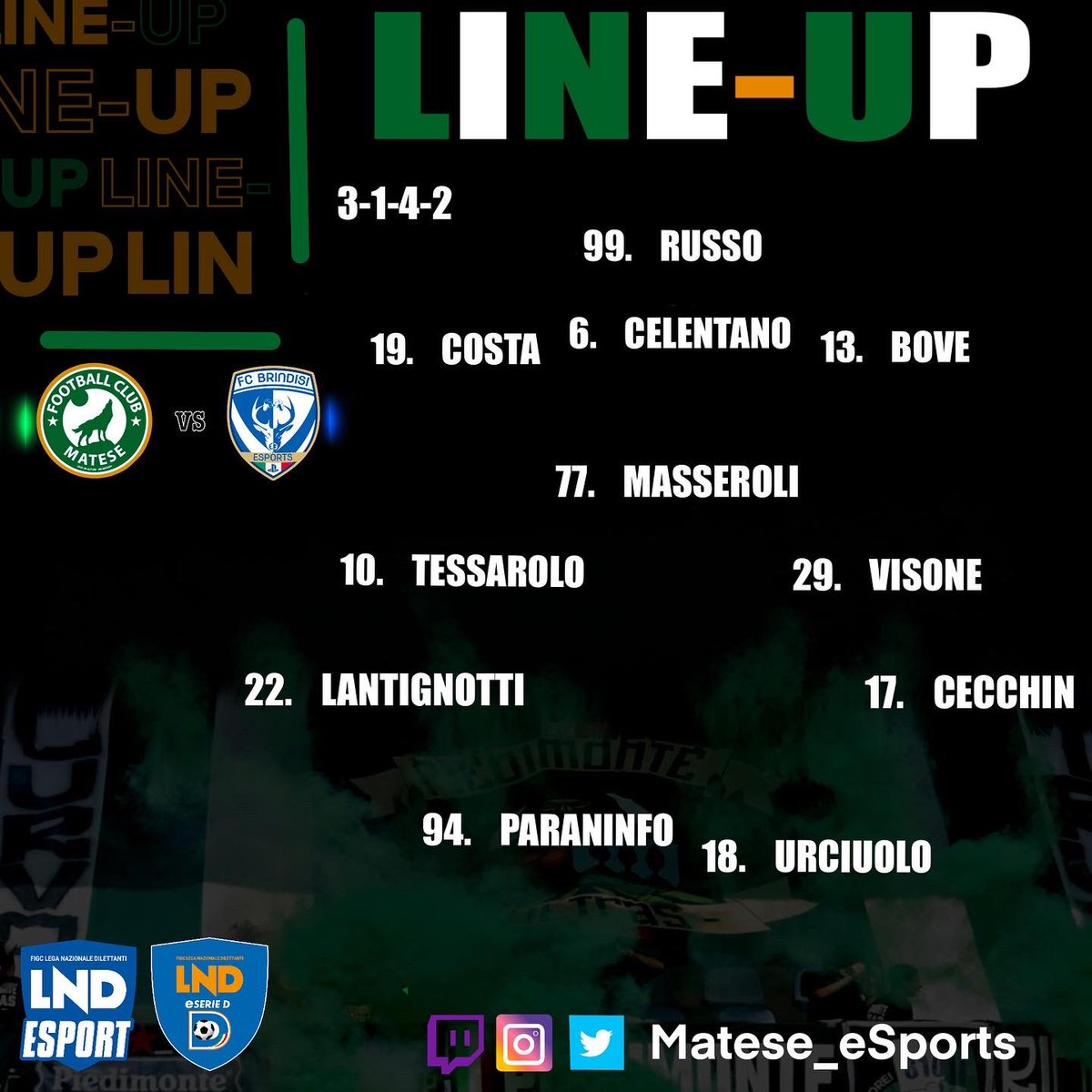 🎙️: Eccoci siamo arrivati  al momento più atteso della stagione 
l’inizio della eLND! 
 <a href="/LNDEsport1/">LND Esport</a> 

SIAMO CARICHI🔥

📅1^GIORNATA 
🆚 <a href="/Brescia_eSports/">Brescia eSports</a> 
🕦H 21:30