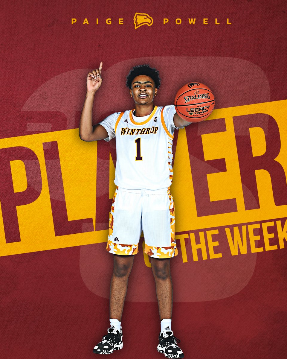 She had 14 points and 16 rebounds – both career-highs – and racked up 12 offensive boards, two blocks and a steal to lead the Eagles in a win over S.C. State. 🦅

<a href="/WinthropWBB/">Winthrop WBB</a>'s Paige Powell is the #BigSouthWBB🏀 Player of the Week!