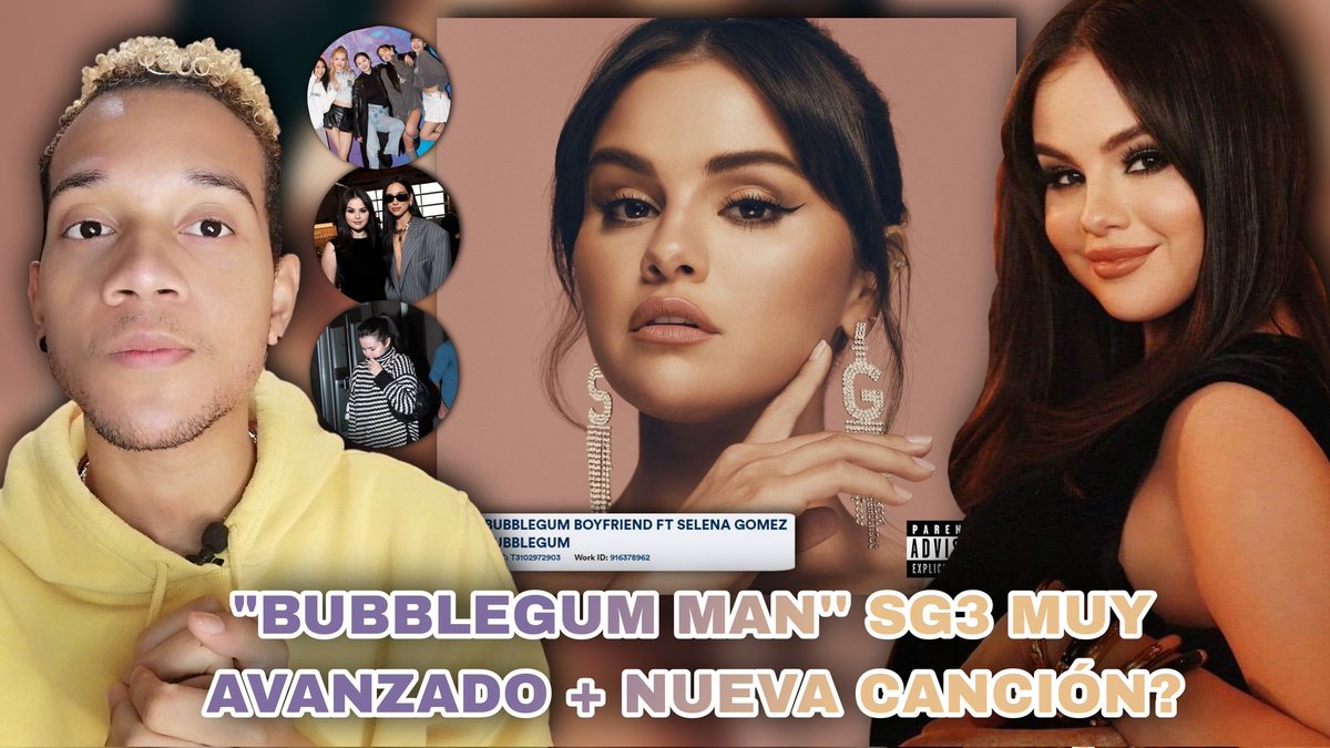 itsnathanprince's tweet photo. ๐NUEVO VIDEO๐
Todos sobre la nueva canciรณn registrada y nuevos detalles de SG3, espero que os guste ๐
๐https://t.co/I1mQeN8LQ7
#SelenaGomez #SG3 #BubblegumMan https://t.co/9v96Kkzsyt