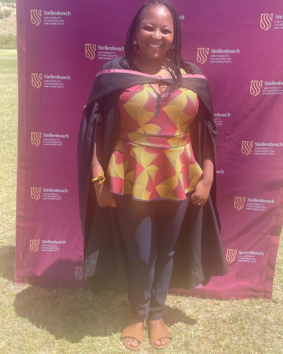 Lebo_Modise's tweet photo. Introducing Ms Modise now holding a BA from UCT, LLB from UWC and now a LLM from Stellenbosch #makingeducationfashinable #graduationvibes https://t.co/9ggaffjr5x